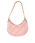 Crescent-Shaped Shoulder Bag, &pound;750, Handbags, Pink, Leather, Back view